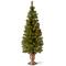 5 ft. Pre-Lit Montclair Spruce Entryway Potted Artificial Christmas Tree, Clear Lights
